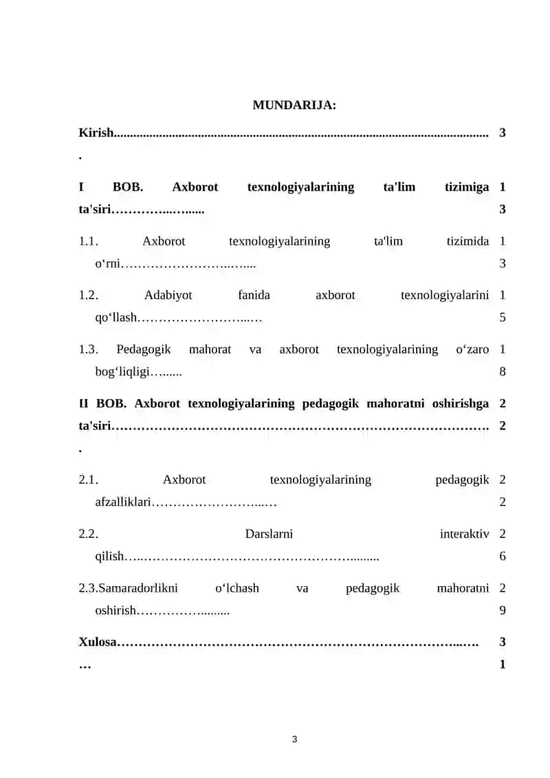 Adabiyot fanini oʻqitishda axborot texnologiyalaridan foydalanish pedagogik mahoratni oshirish 3