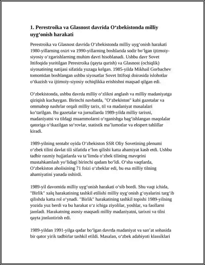 MUSTAQILLIKKA ERISHISH ARAFASIDA OʻZBEKISTONDAGI IJTIMOIY-SIYOSIY JARAYONLAR 3