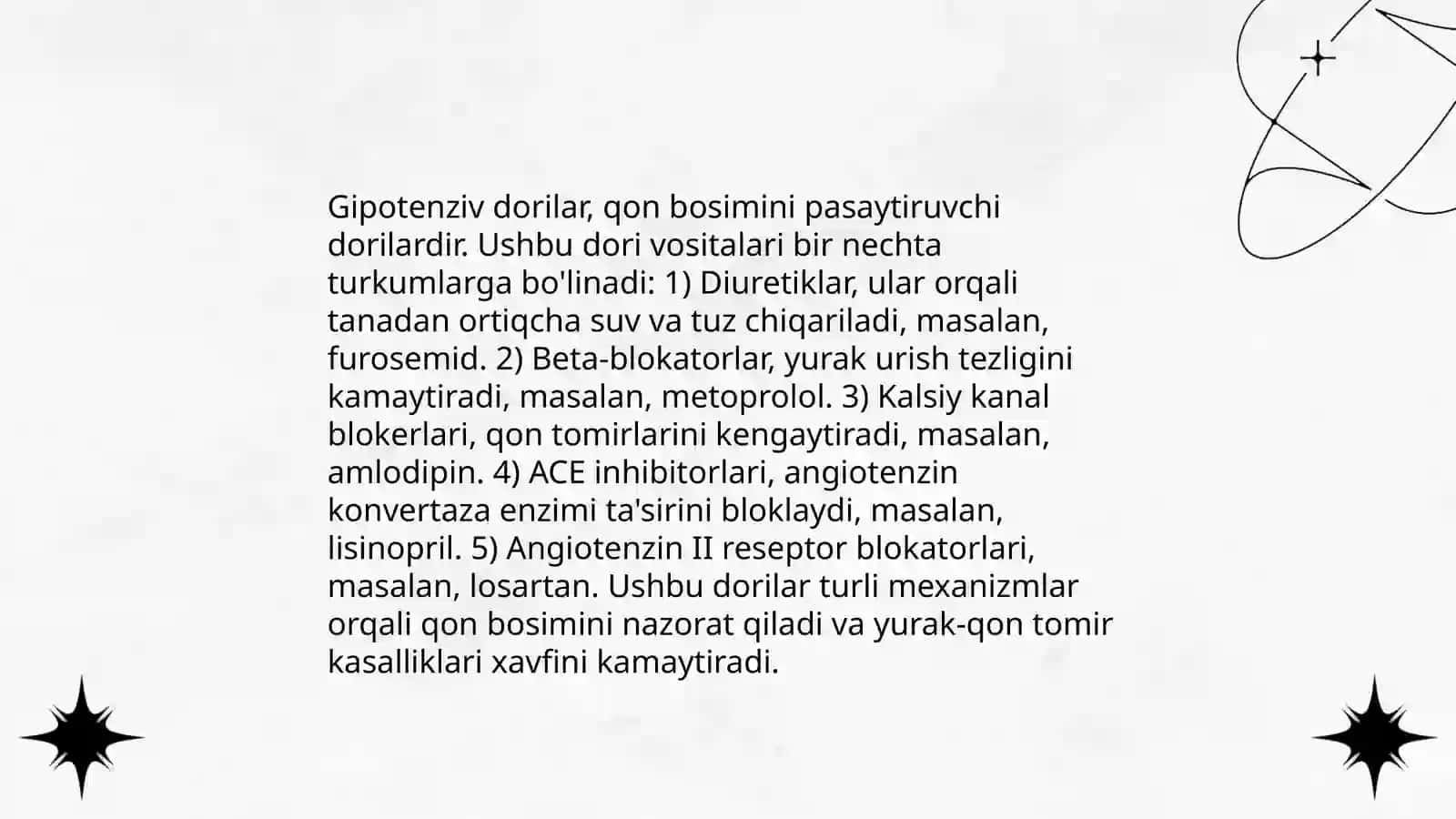 Gipotenziv dori vositalari klinik farmakologiyasi 3