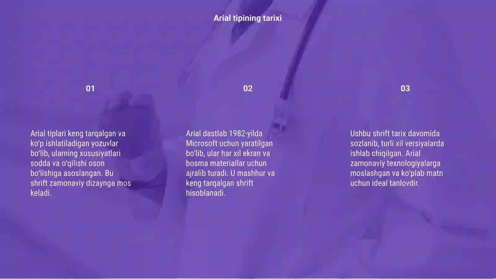 Arial tiplari va ularning xususiyatlari 3
