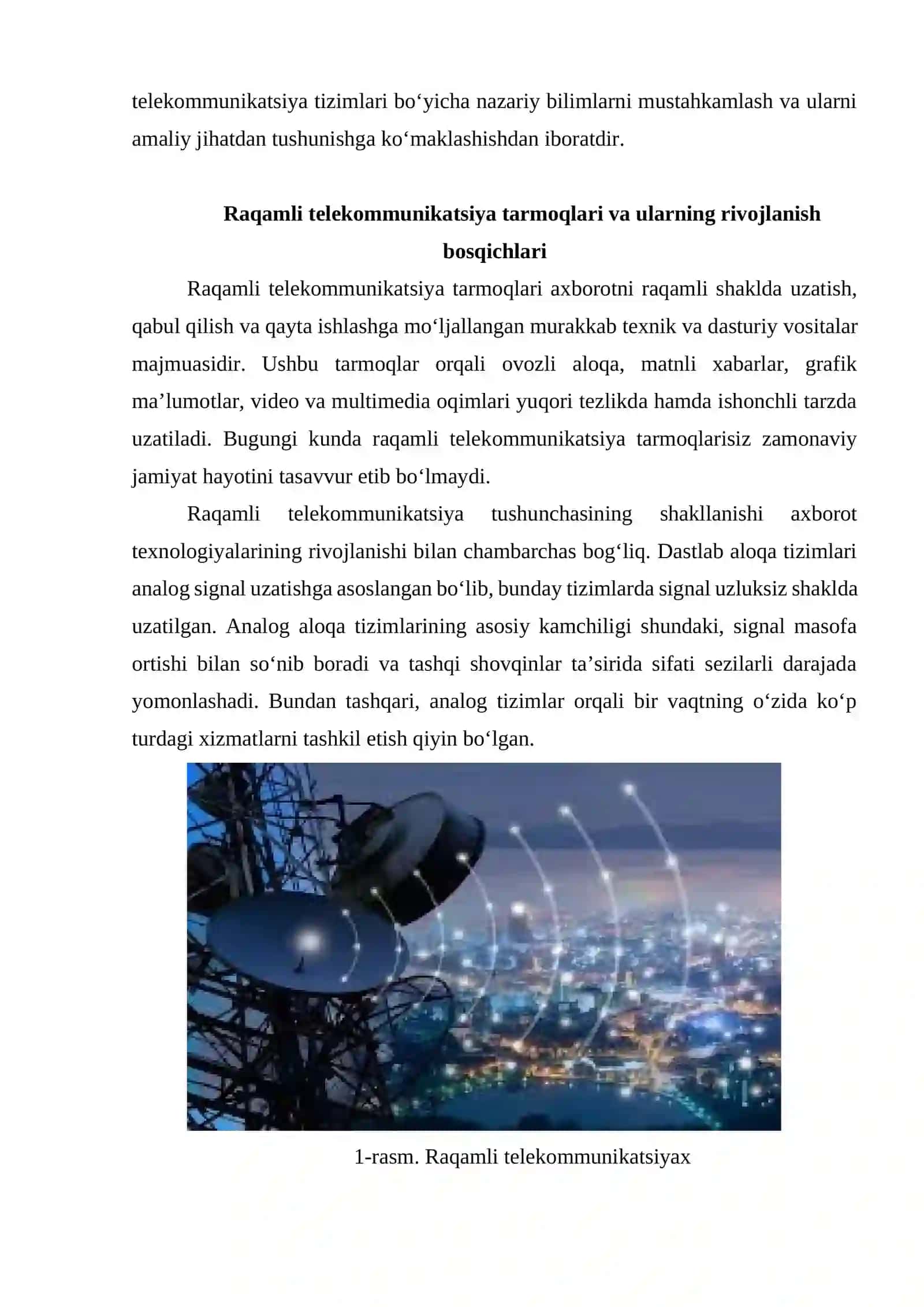 Sinxron raqamli telekommunikatsiya tarmoqlari tahlili 3
