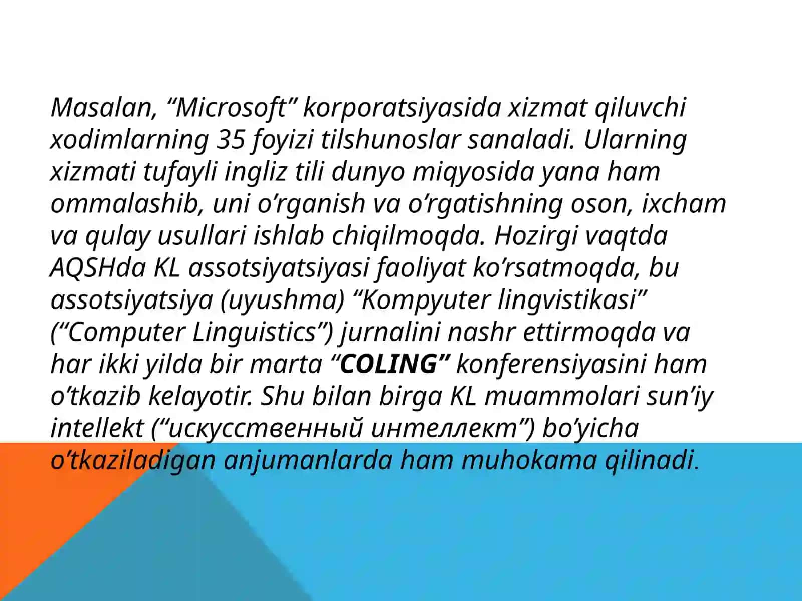 KОMPYUTЕR LINGVISTIKASINING KЕLGUSI VAZIFALARI 3