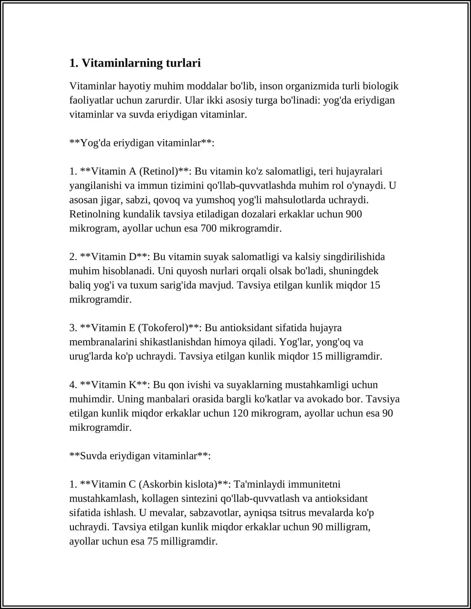VITAMINLAR KIMYOSI 3