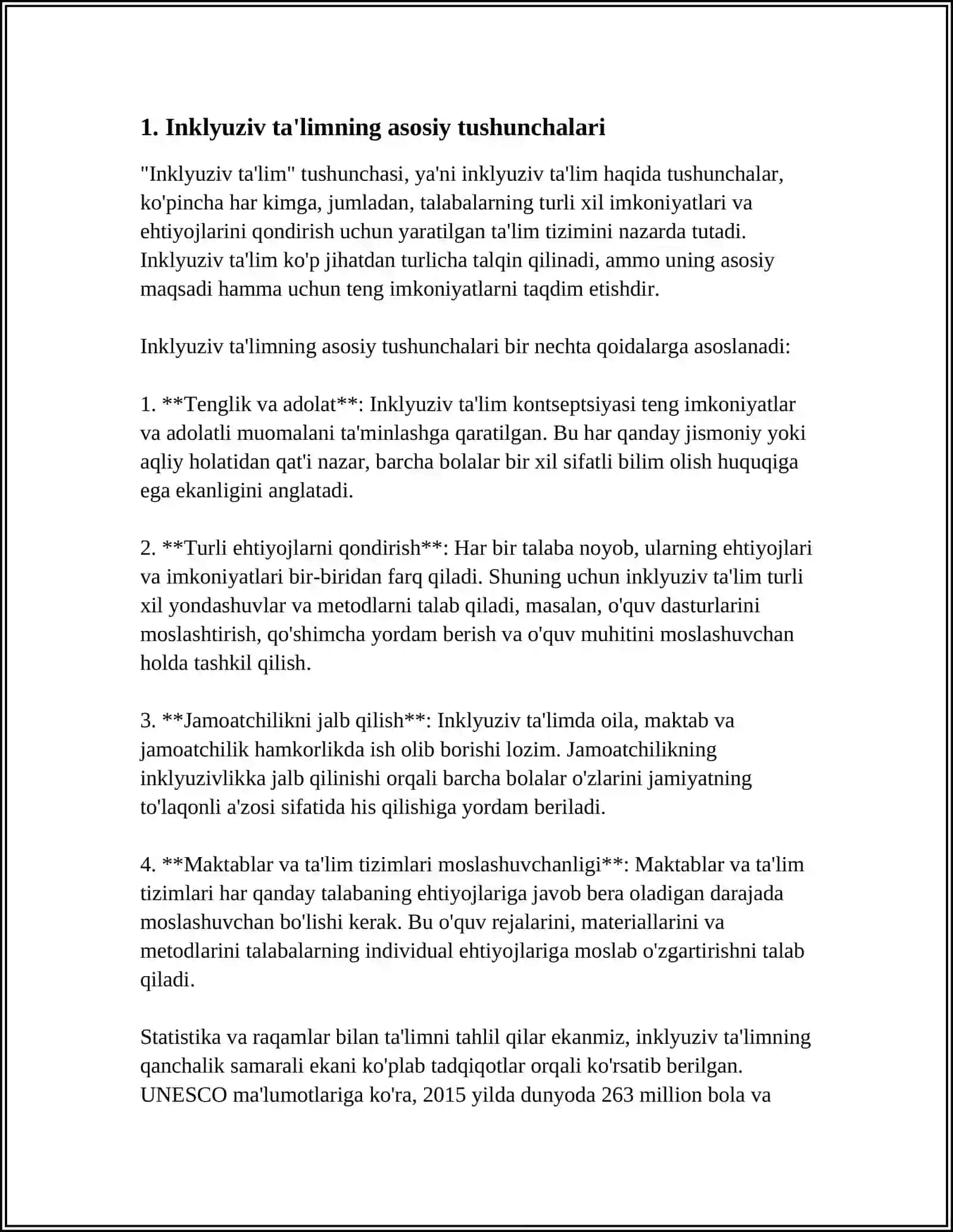 Boshlang'ich sinflarda inklyuziv ta'limni joriy etishning pedagogik mexanizmlari 3