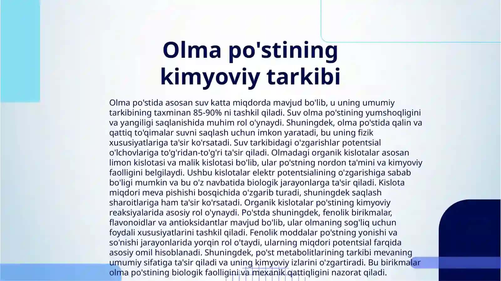OLMA VA ALOE PO'STIDA POTENSIALLAR FARQINI ANIQLASH 3