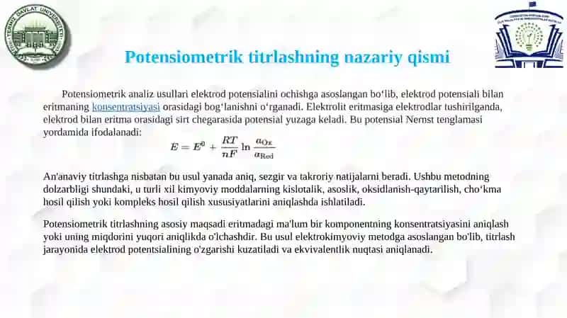 Potensiometrik titrlash 3