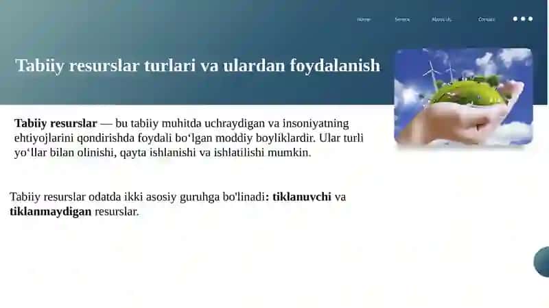 Mintaqalar Tabiiy-Resurs Salohiyati va Ularning Hududiy Taraqqiyotda Tutgan Oʻrni 3
