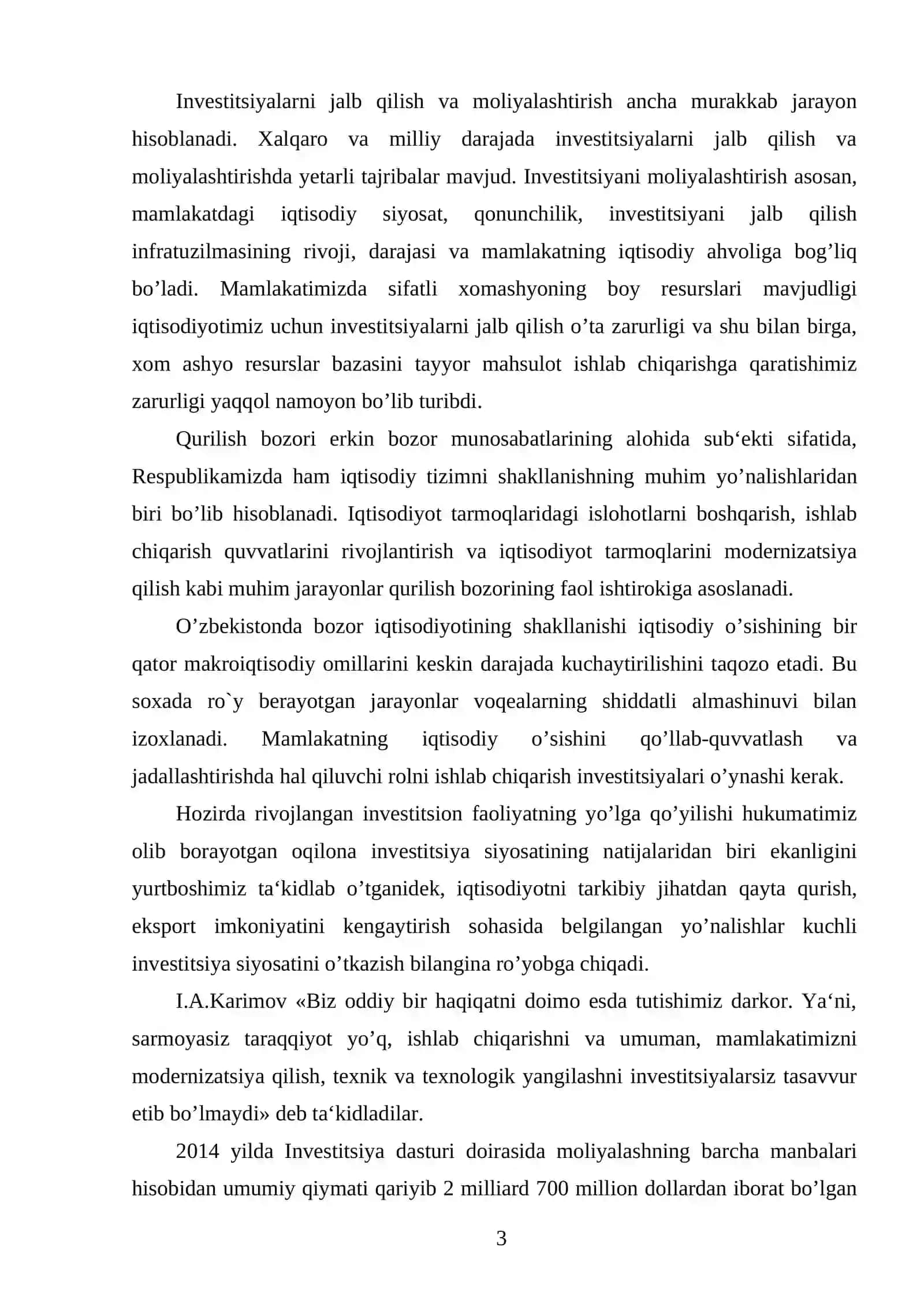 O’ZBEKISTON RESPUBLIKASI INVESTITSIYA SIYOSATI 3