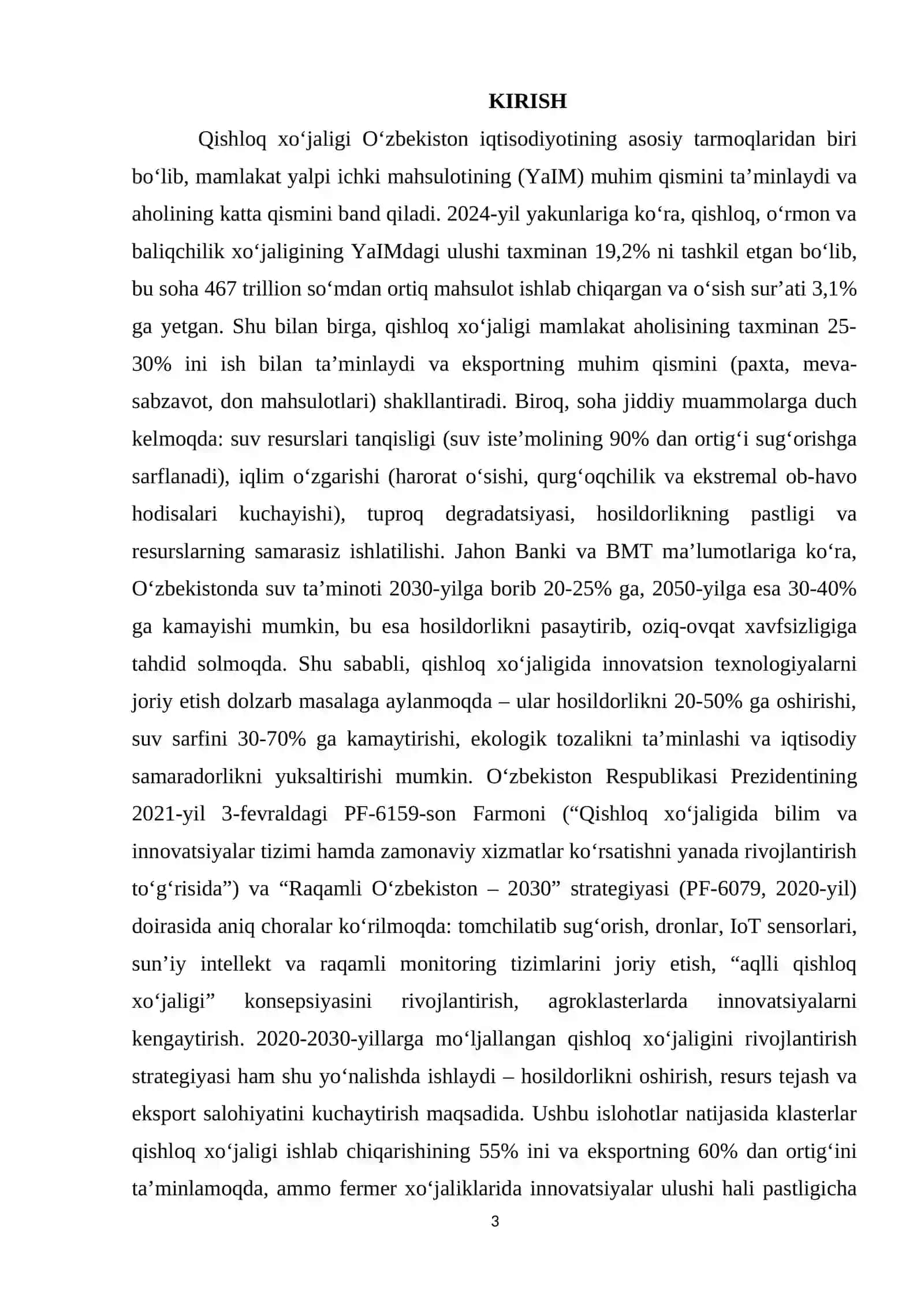 QISHLOQ XO‘JALIGIDA INNOVATSION TEXNOLOGIYALARNING QO'LLANILISHI 3