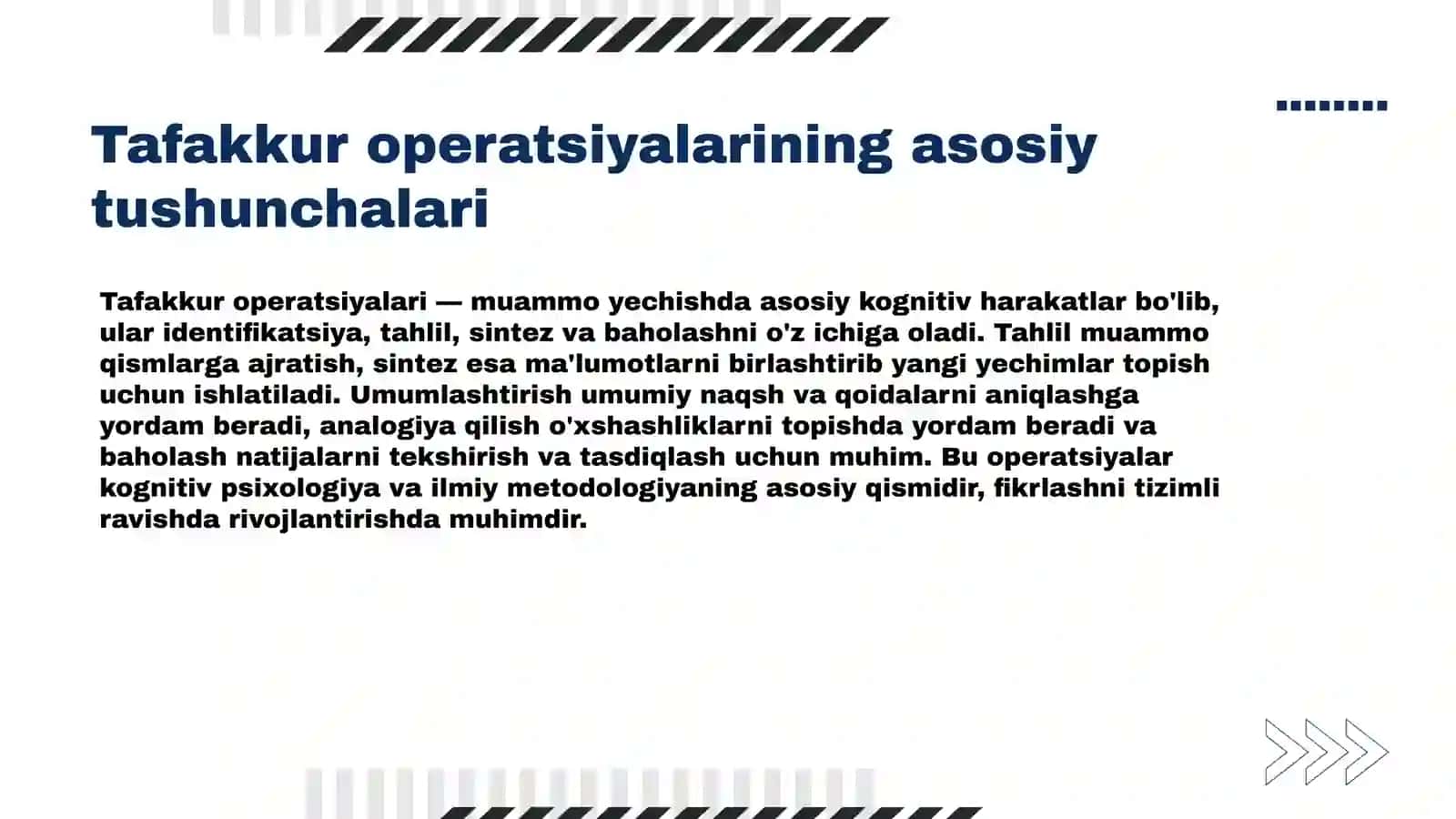 Tafakkur operasiyalari 3