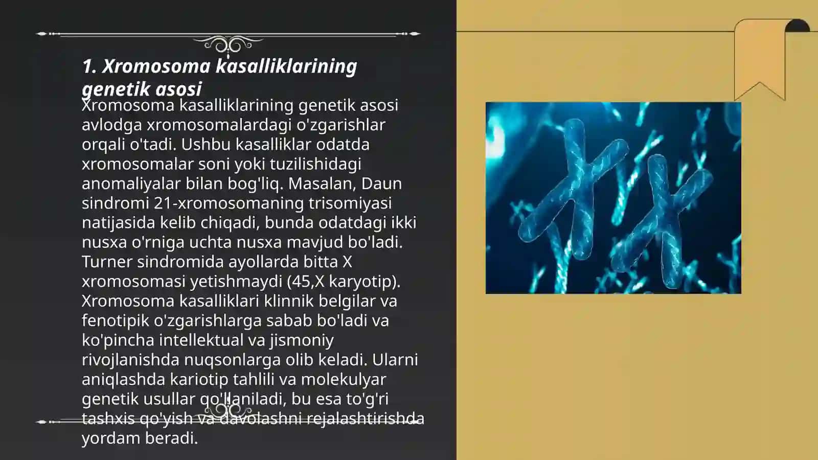 Xromosoma kasalliklaridagi aqli zaiflik. Etiopatogenezi klinik shakllari. Tibbiy pedagogik choralar 3