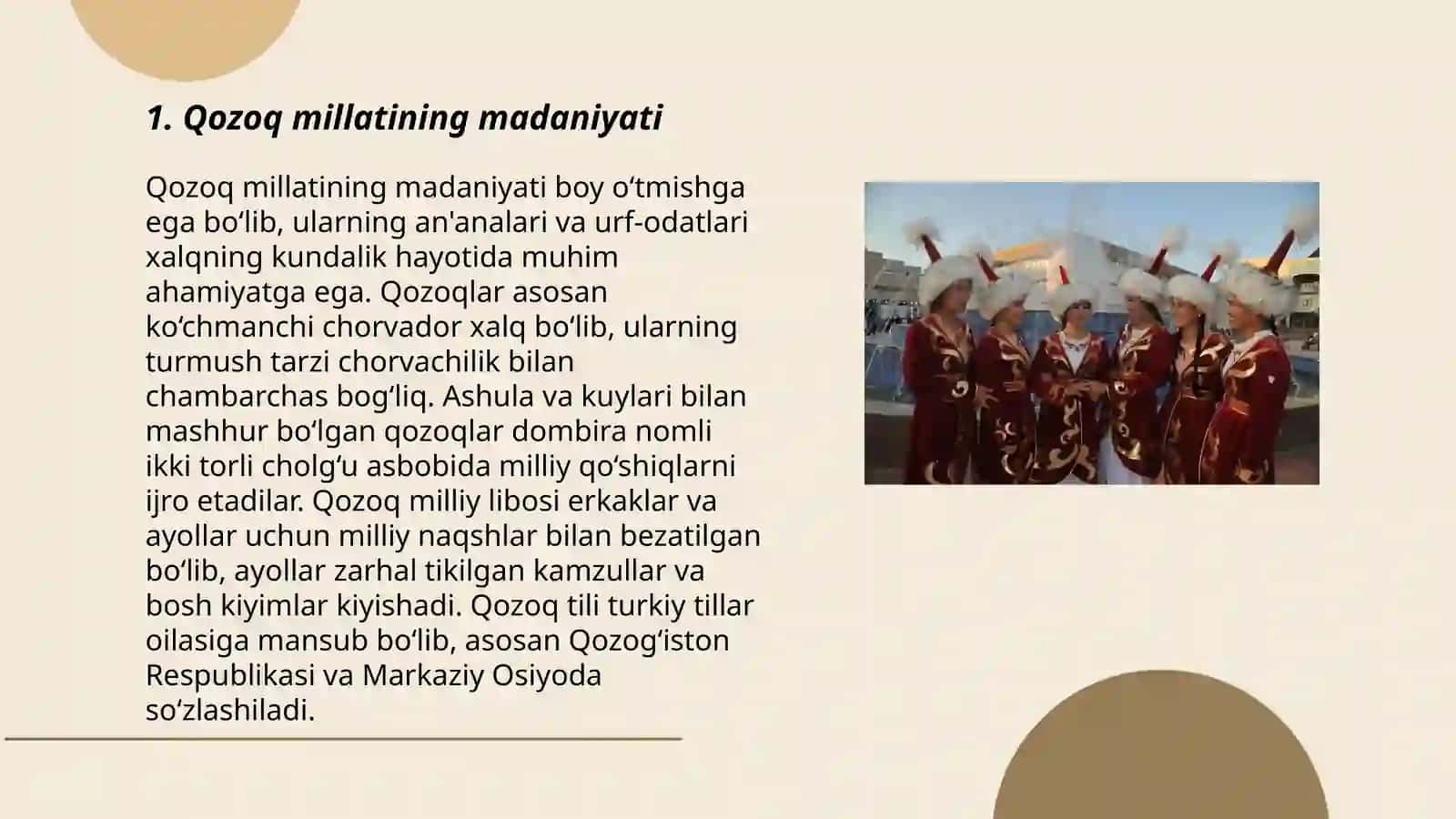 Qozoq millatining milliy qadiryatlari 3