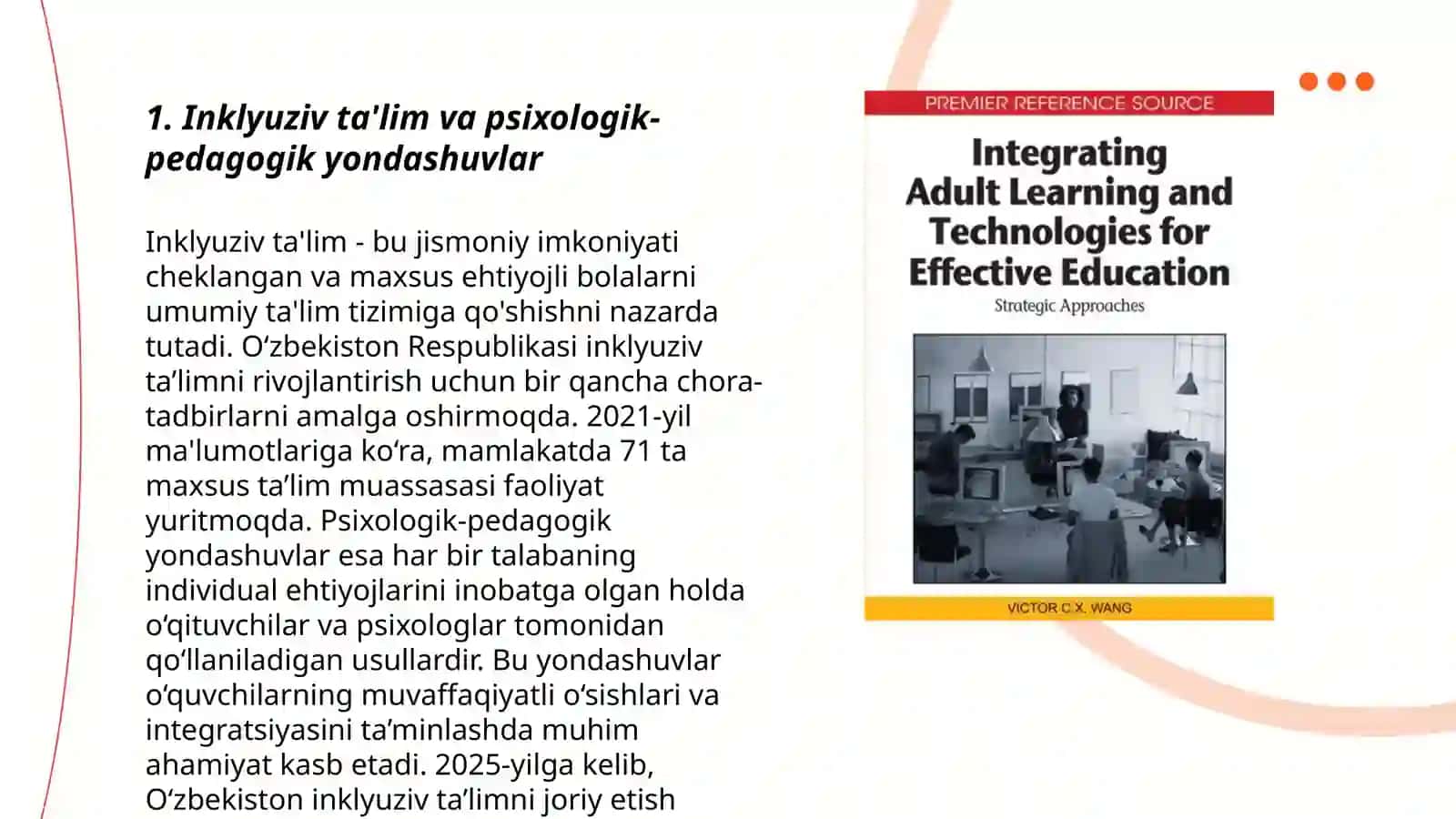 Inklyuziv ta'lim va psixologik-pedagogik yondashuvlar 3
