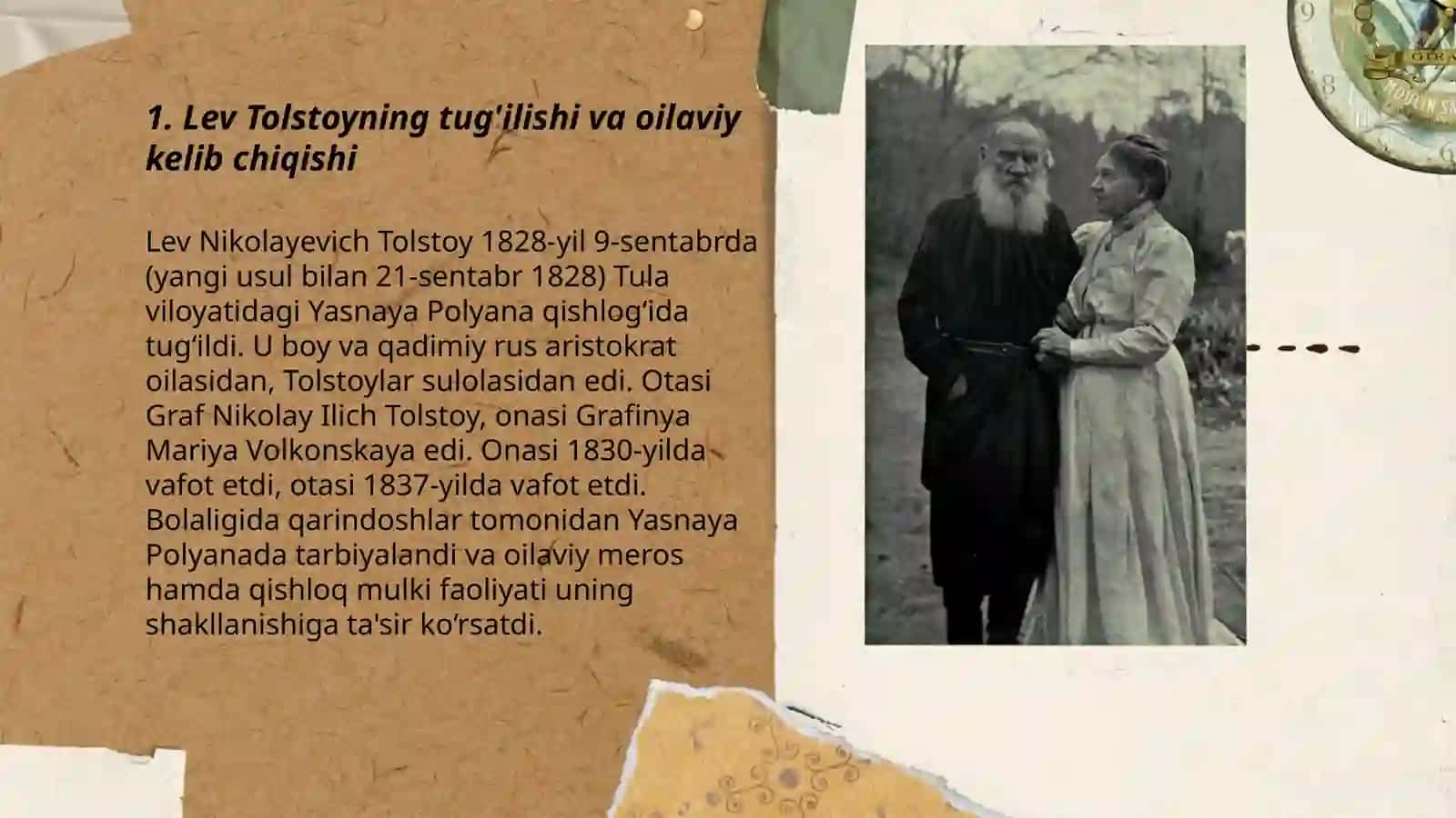 Lev Tolstoy haqida umumiy ma'lumot 3