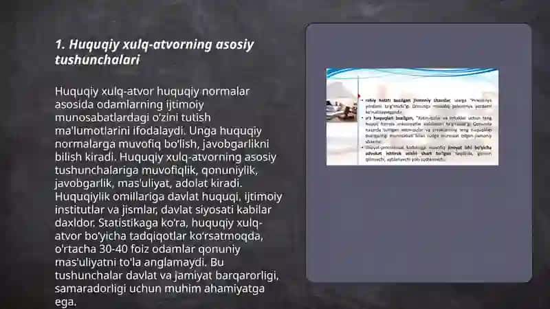 Huquqiy xulq-atvor. Huquqbuzarlik va yuridik javobgarlik 3