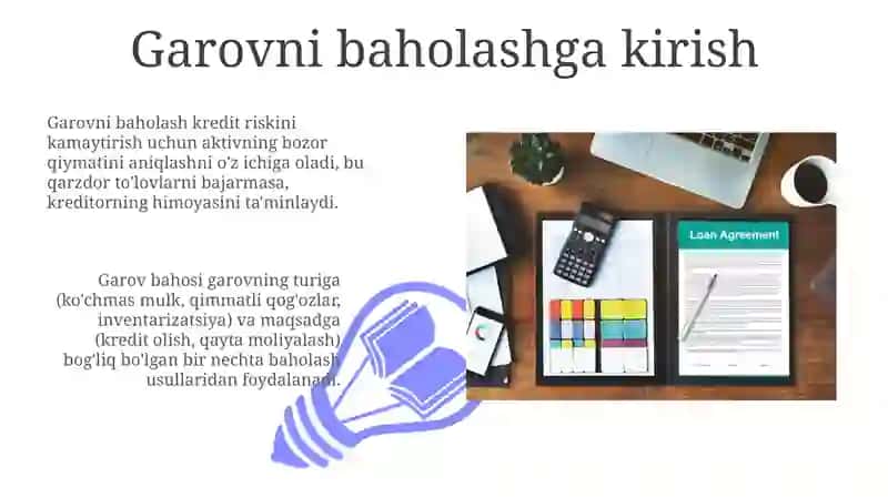 Garovni baholashda garov ta'minotini baholash 3