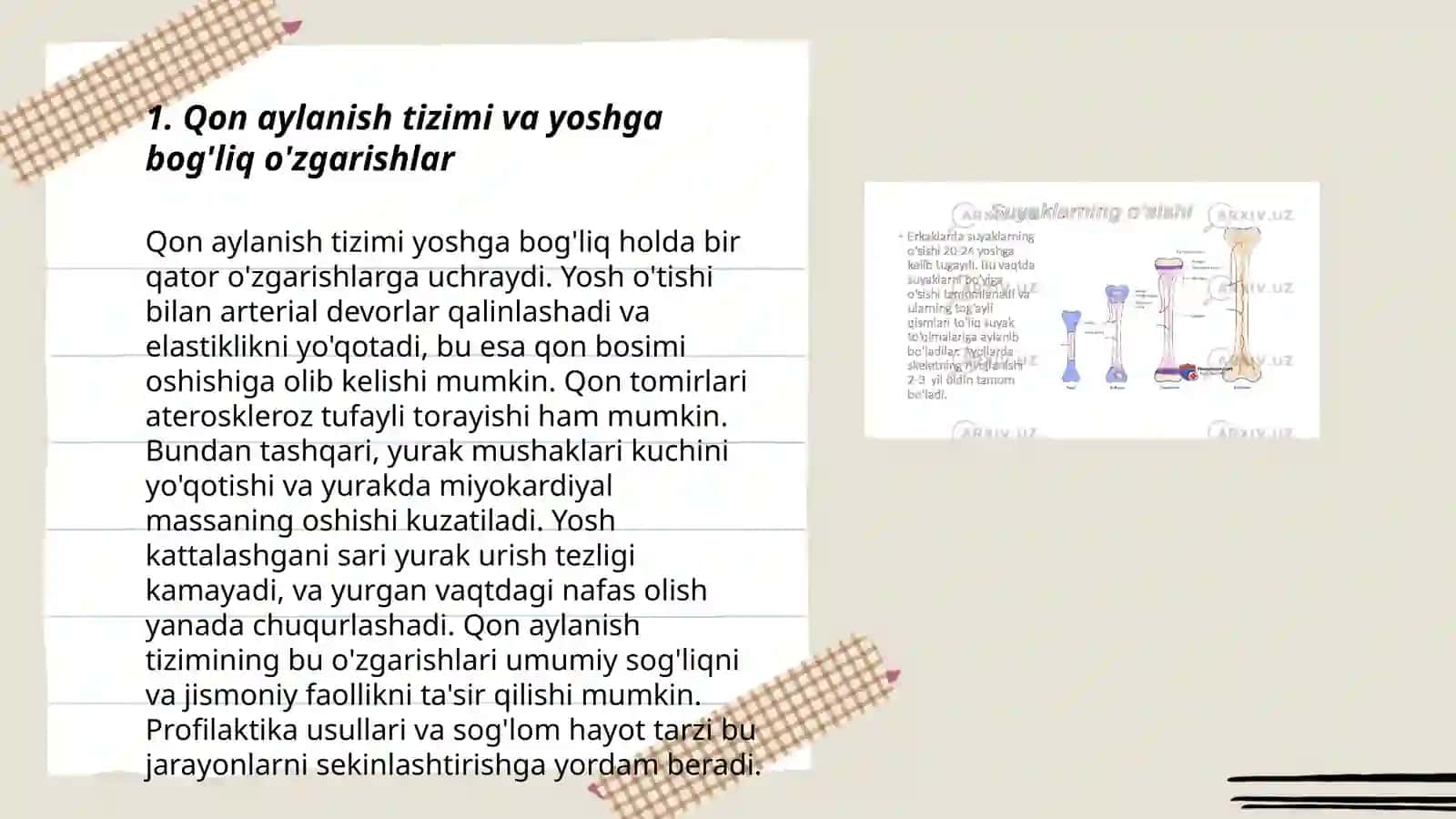 Qon aylanish va nafas tizimining yosh xususiyatlari gigiyenasi 3