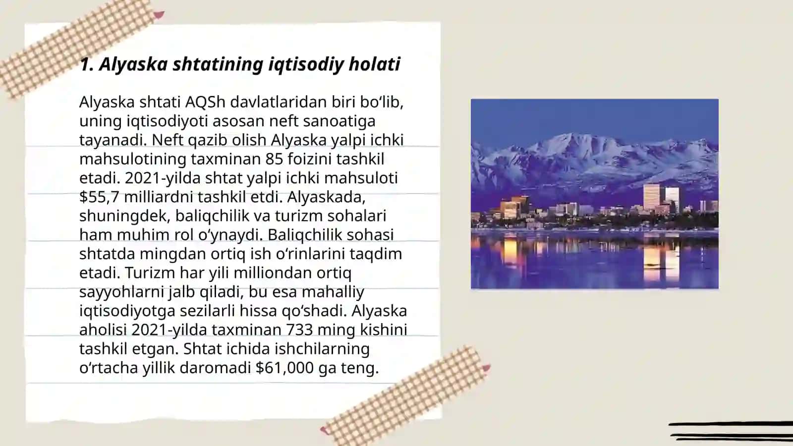 Alyaska shtati iqtisodiyoti va xo'jaligi 3