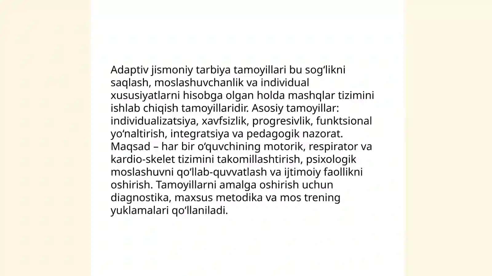 Adaptiv jismoniy tarbiya tamoyillari va funksiyalari 3