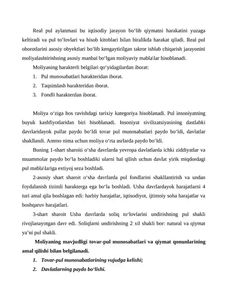 Moliya tizimi va uning bog'inlari 3