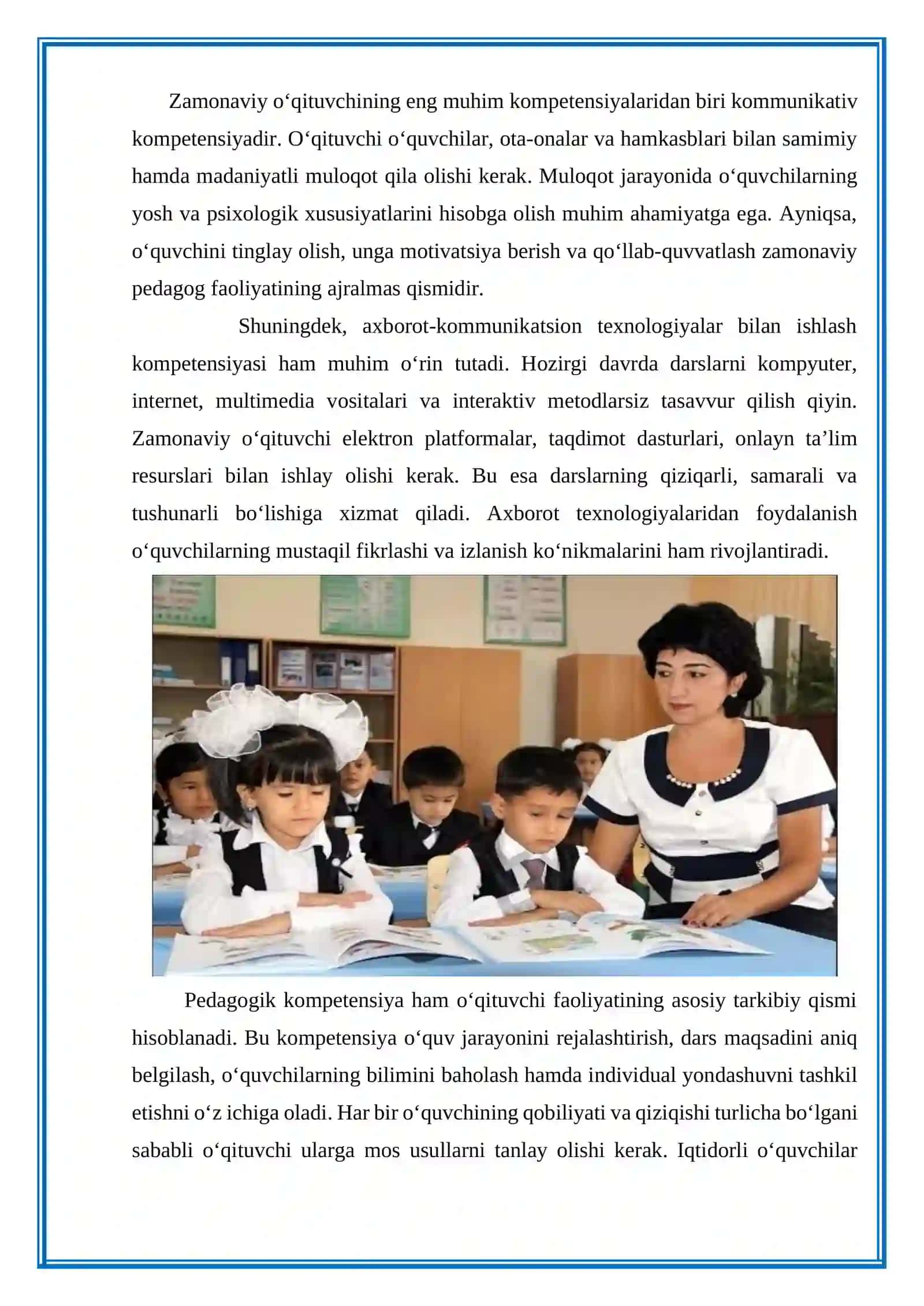 Zamonaviy maktab o’qituvchising vazifalari mavzusida 3