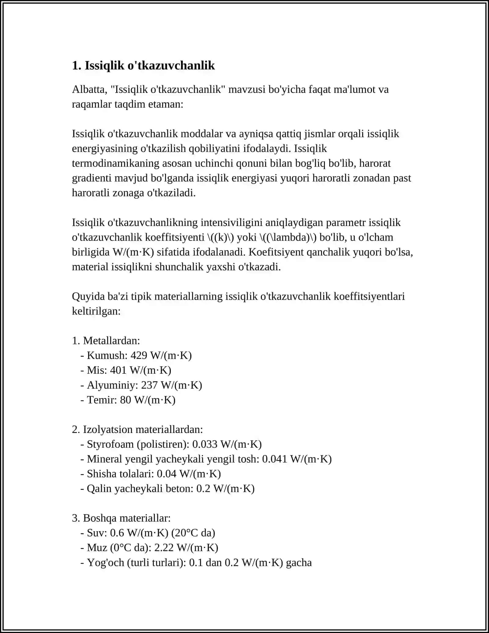 Issiqlik DINAMIKASI VA ISSIQLIK ALMASHINUVIDA DIFFERENSIAL HISOB 3
