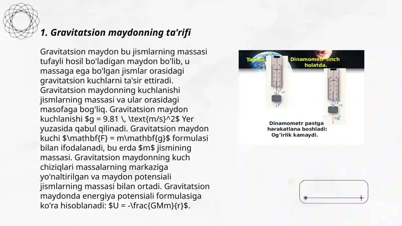 Gravitatsion maydon 3