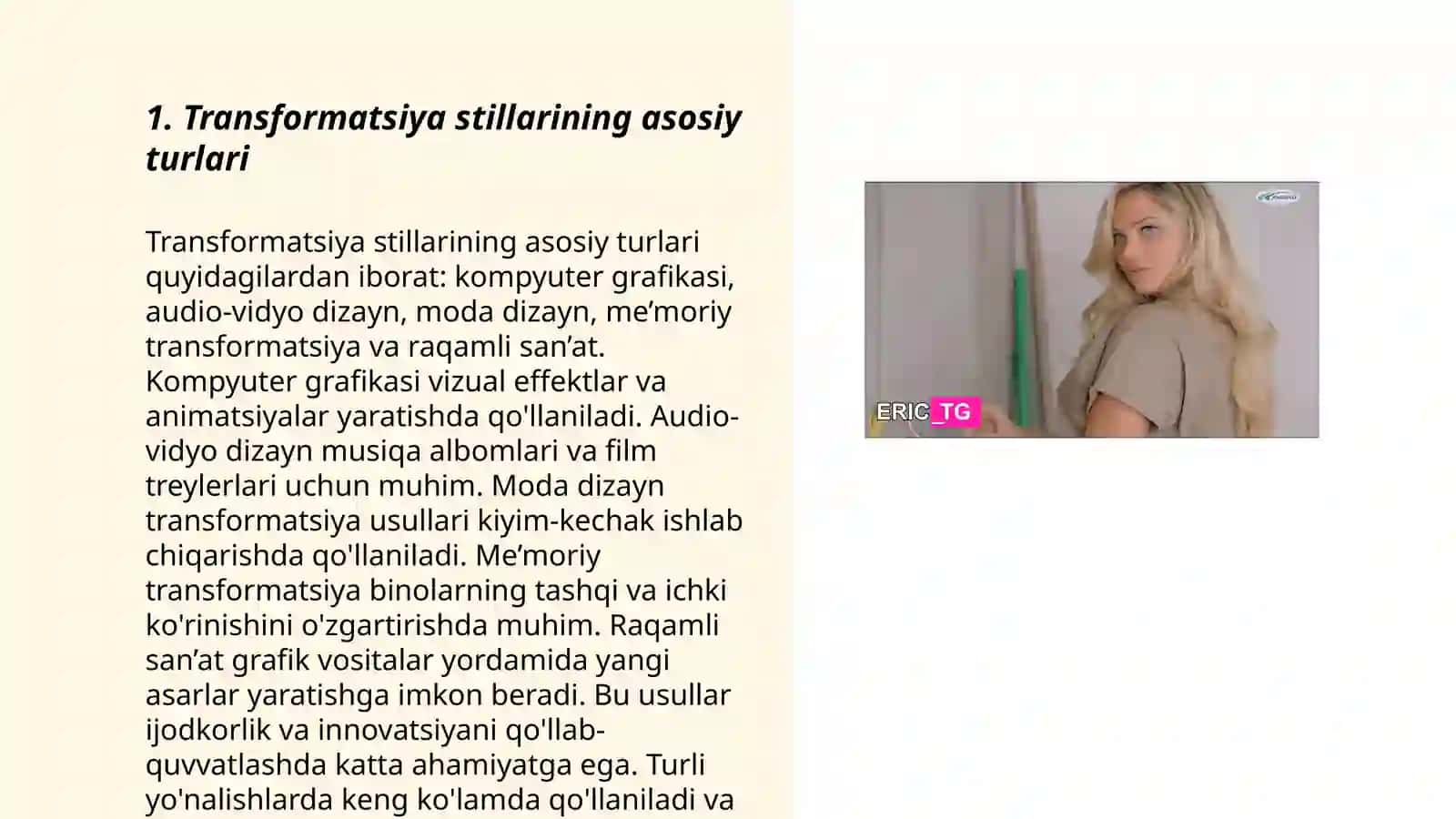 Elementlar uchun transformatsiya stillarini o'rnatish 3