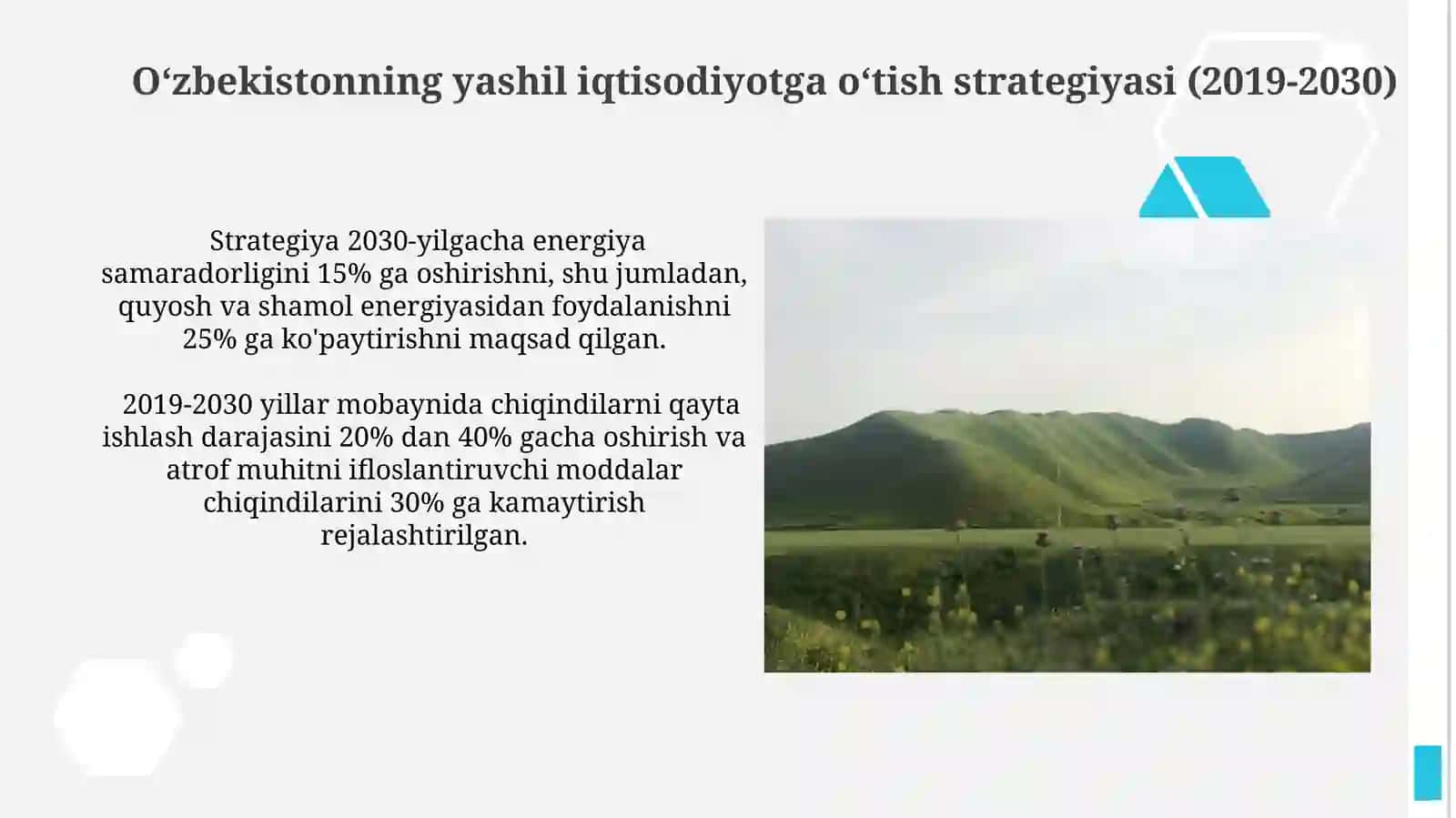 Oʻzbekistonning yashil iqtisodiyotga oʻtish strategiyasi: 2019-2030 3