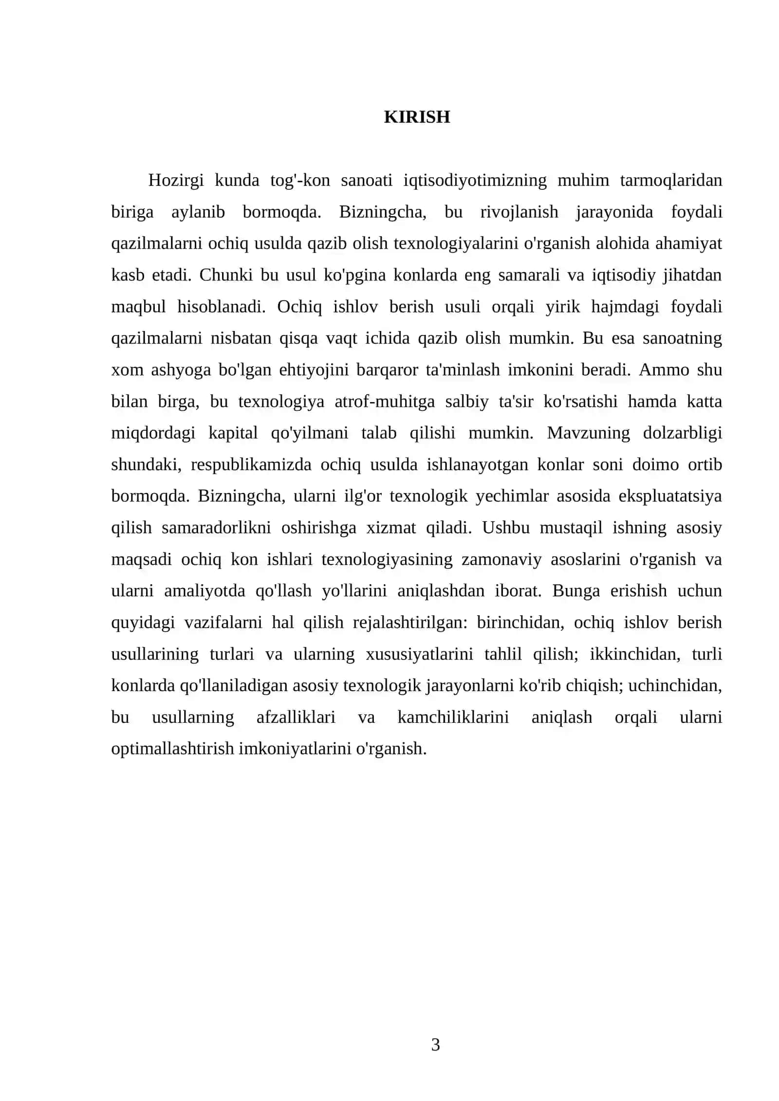 Foydali qazilma konlarini ochiq usulda qazib olishning texnologik asoslari 3