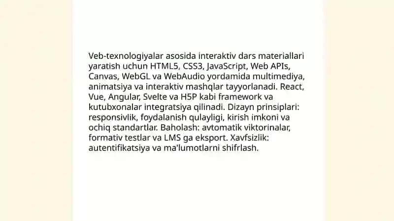 Veb-texnologiyalarga asoslangan didaktik materiallar yaratish 3