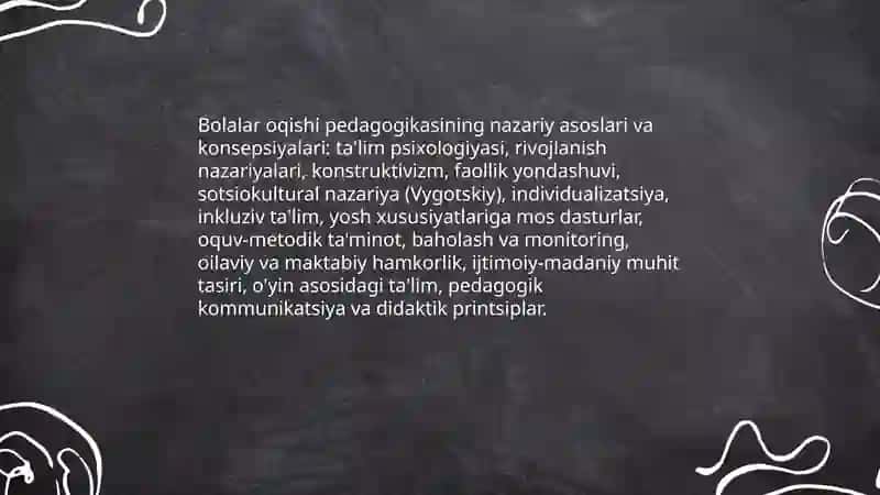 Bolalar oqishi pedagogikasini shakllantirishning shart sharoitlari 3