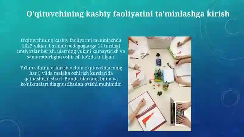 Pedagogning kasbiy faoliyatini amalga oshirish 3
