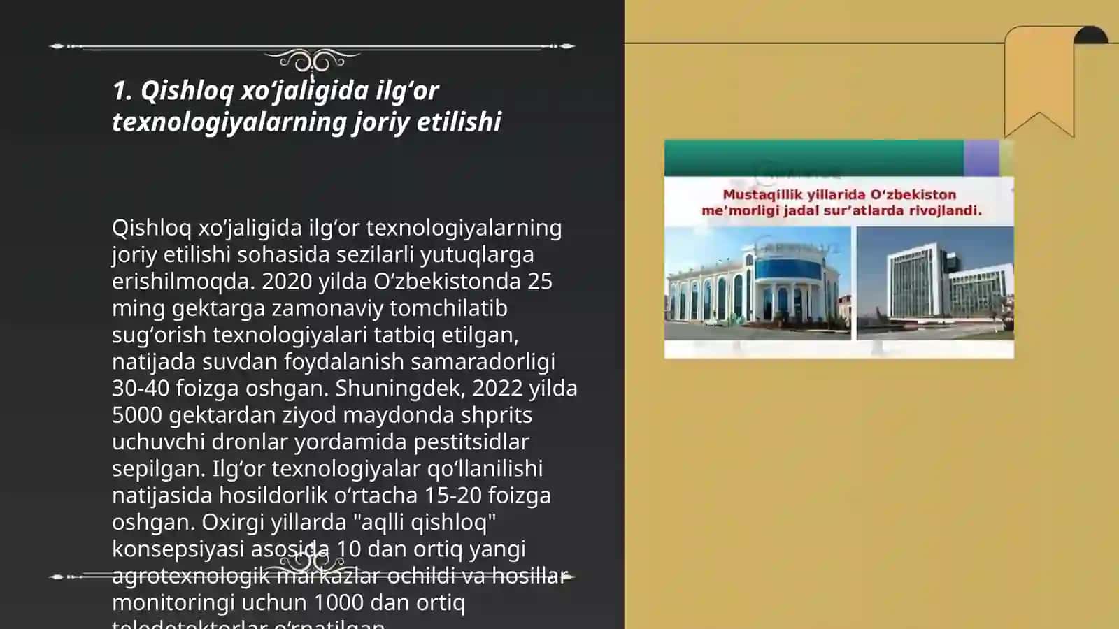 Qishloq xoʻjaligida ilgʻor texnologiyalarning joriy etilishi 3
