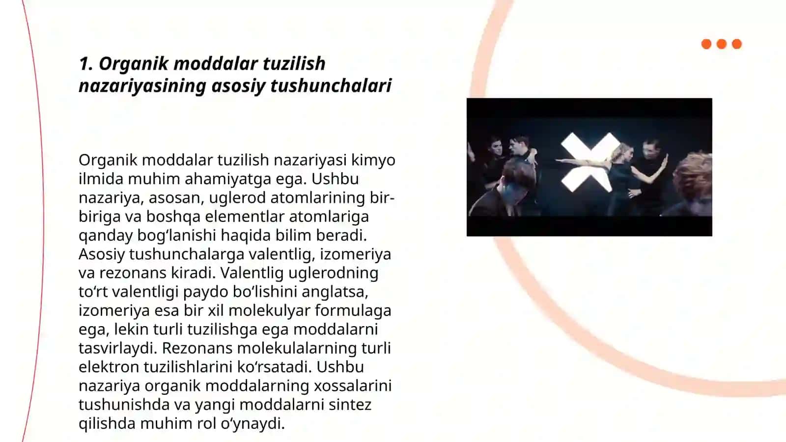 Organik moddalar tuzilish nazariyasini o'qitish usullari 3