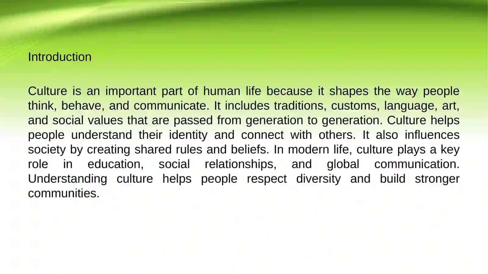 The Role of Culture in Your Life 3