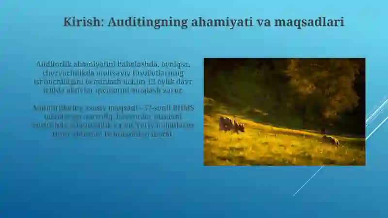 Chorvachilik va semirishdagi hayvonlarni hisobga olishning tеkshirish va audit qilishni muhokamа qilish 3