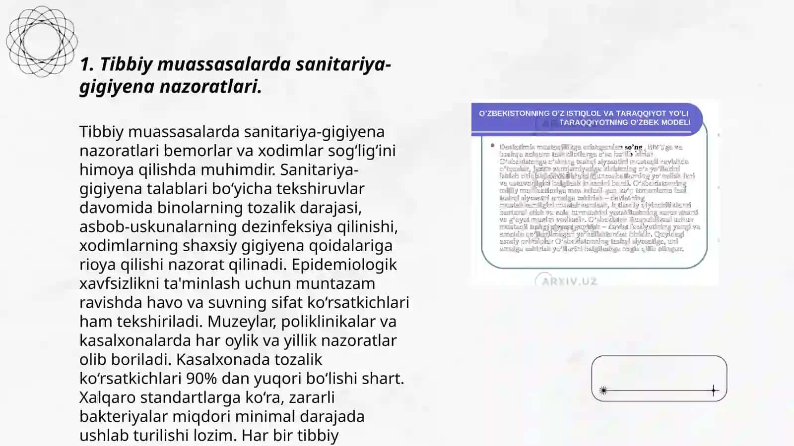 TIBBIY-PROFILAKTIKA MUASSASALARIDA SANITARIYA-GIGIYENA REJIMI 3