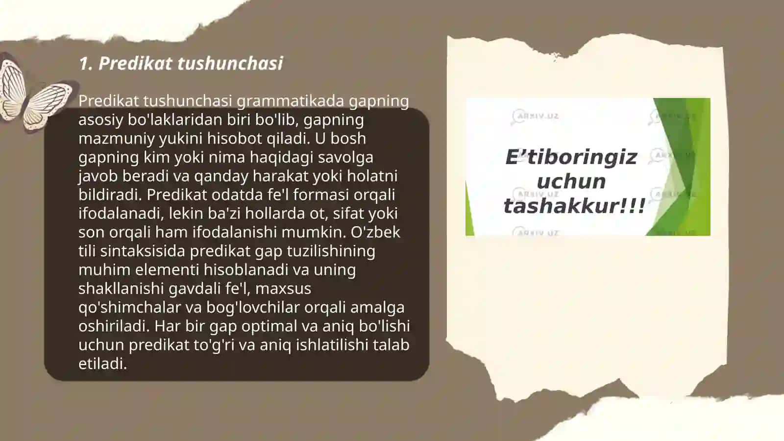 Predikatlar va ular ustida amallar. Kvantorlar 3