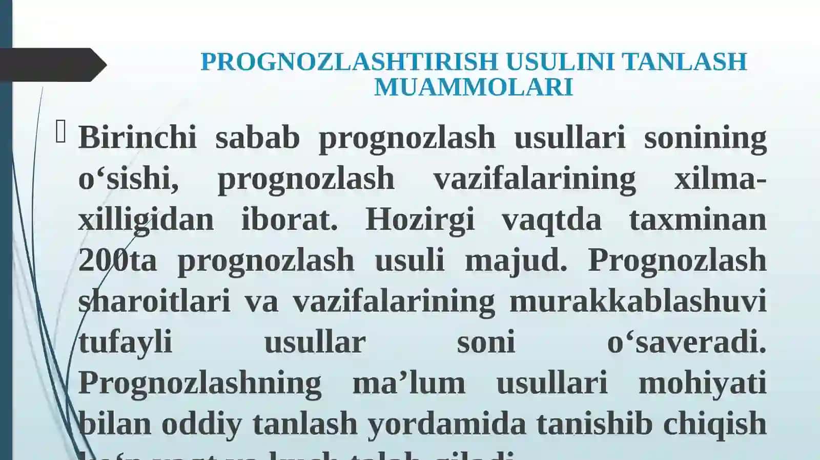 IILMIY TEXNIK TARAQQIYOTNI PROGNOZLASH 3