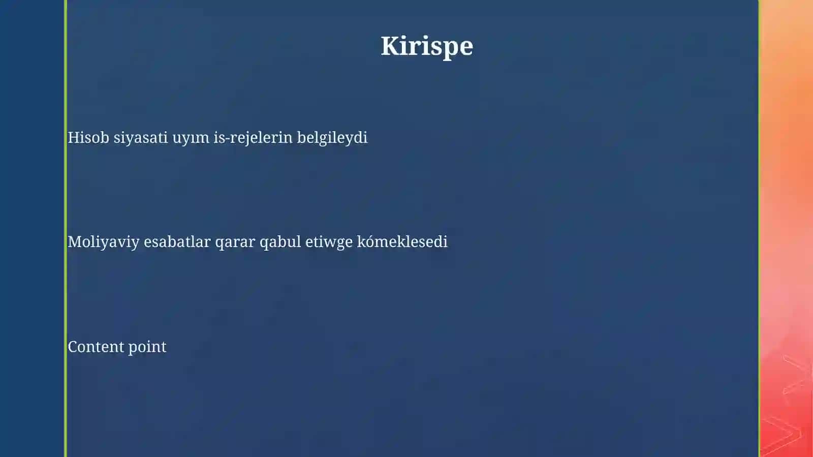 Hisob siyosati va moliyaviy hisobotlar 3