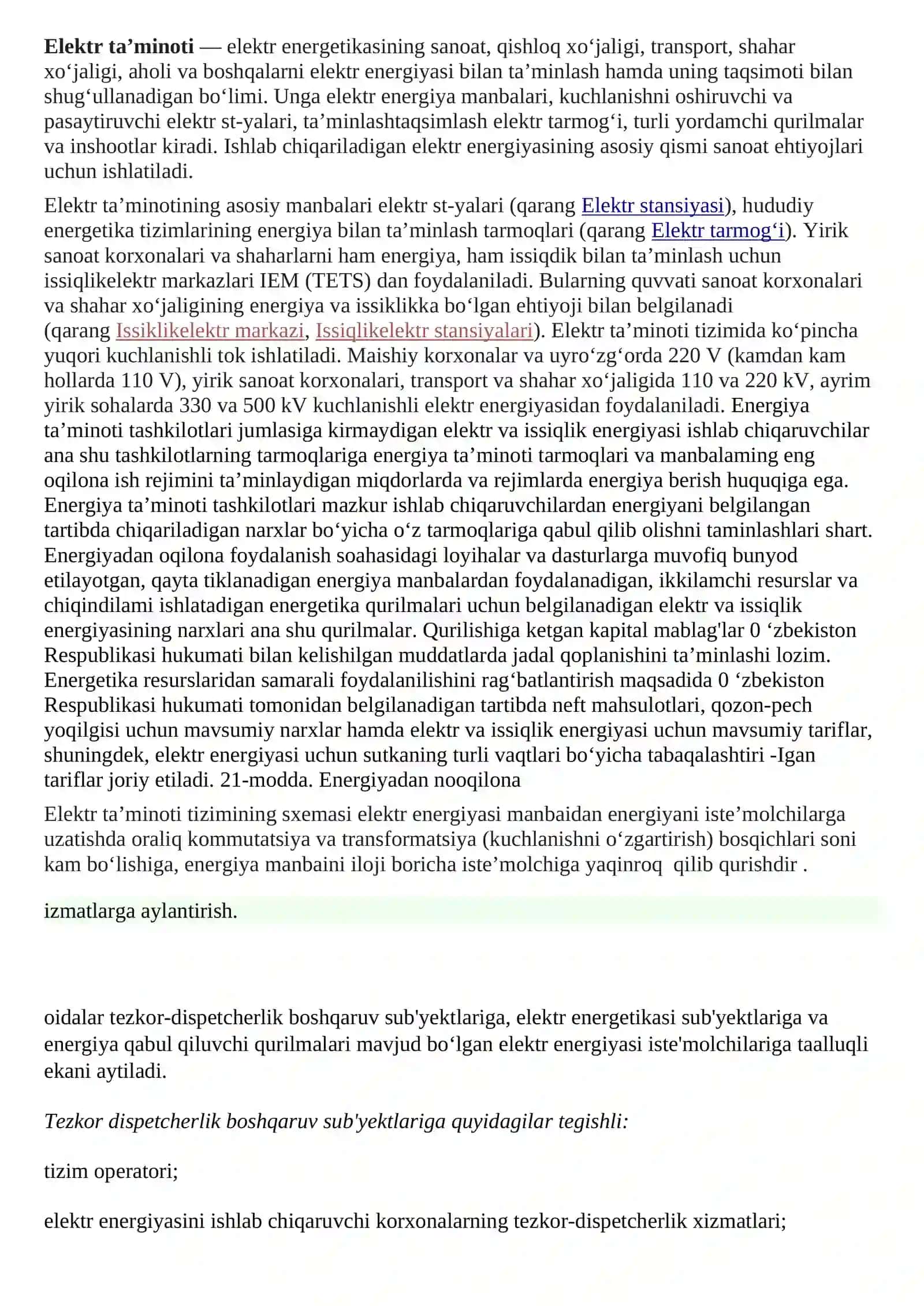 Инфокоммуникация тизимлари электр энергия таъминоти манбалари ва истеъмолчиларини хусусиятлари 3