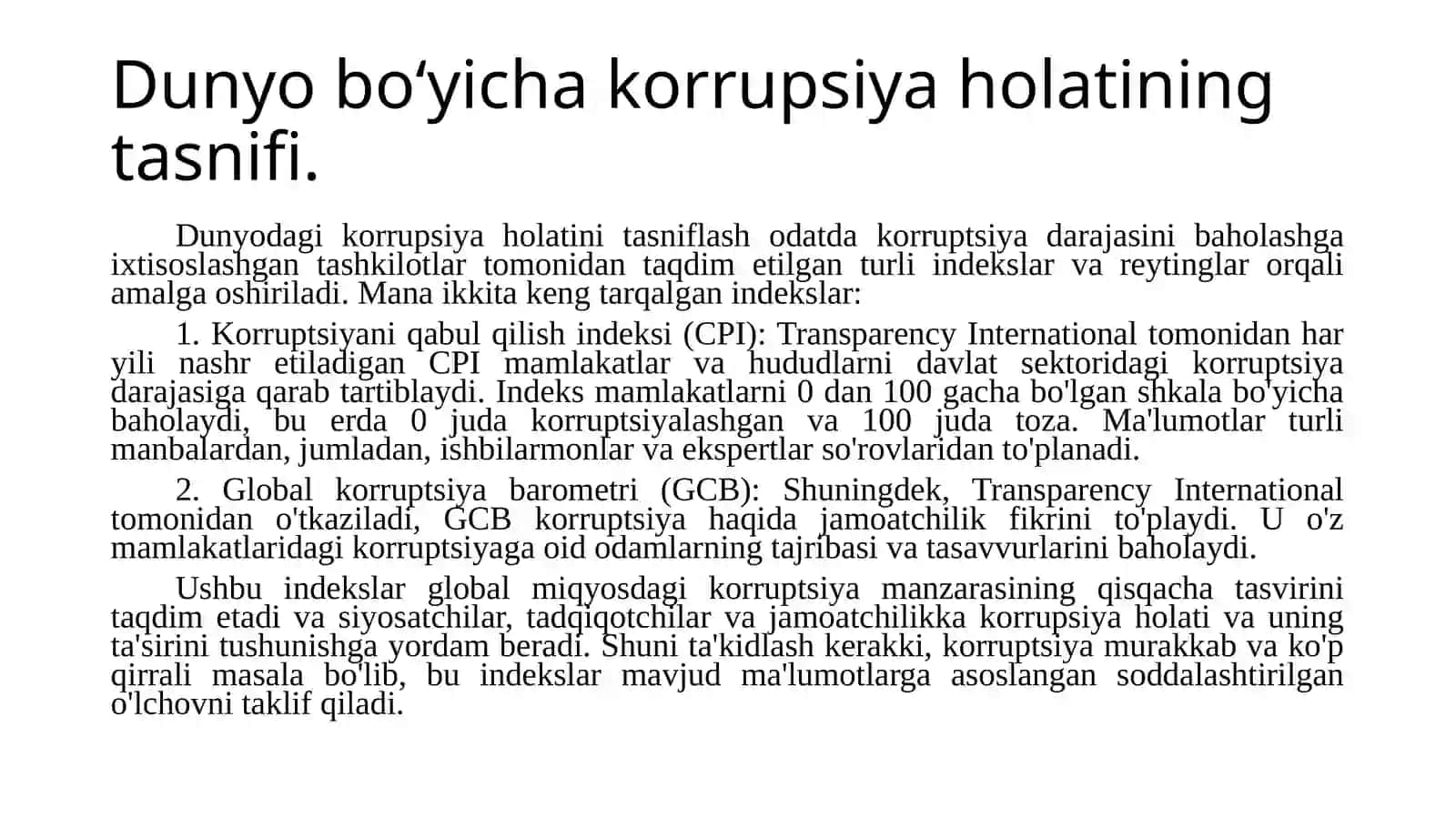 Korrupsiyaning mohiyati, oqibatlariKorrupsiyaning mohiyati, oqibatlar 3