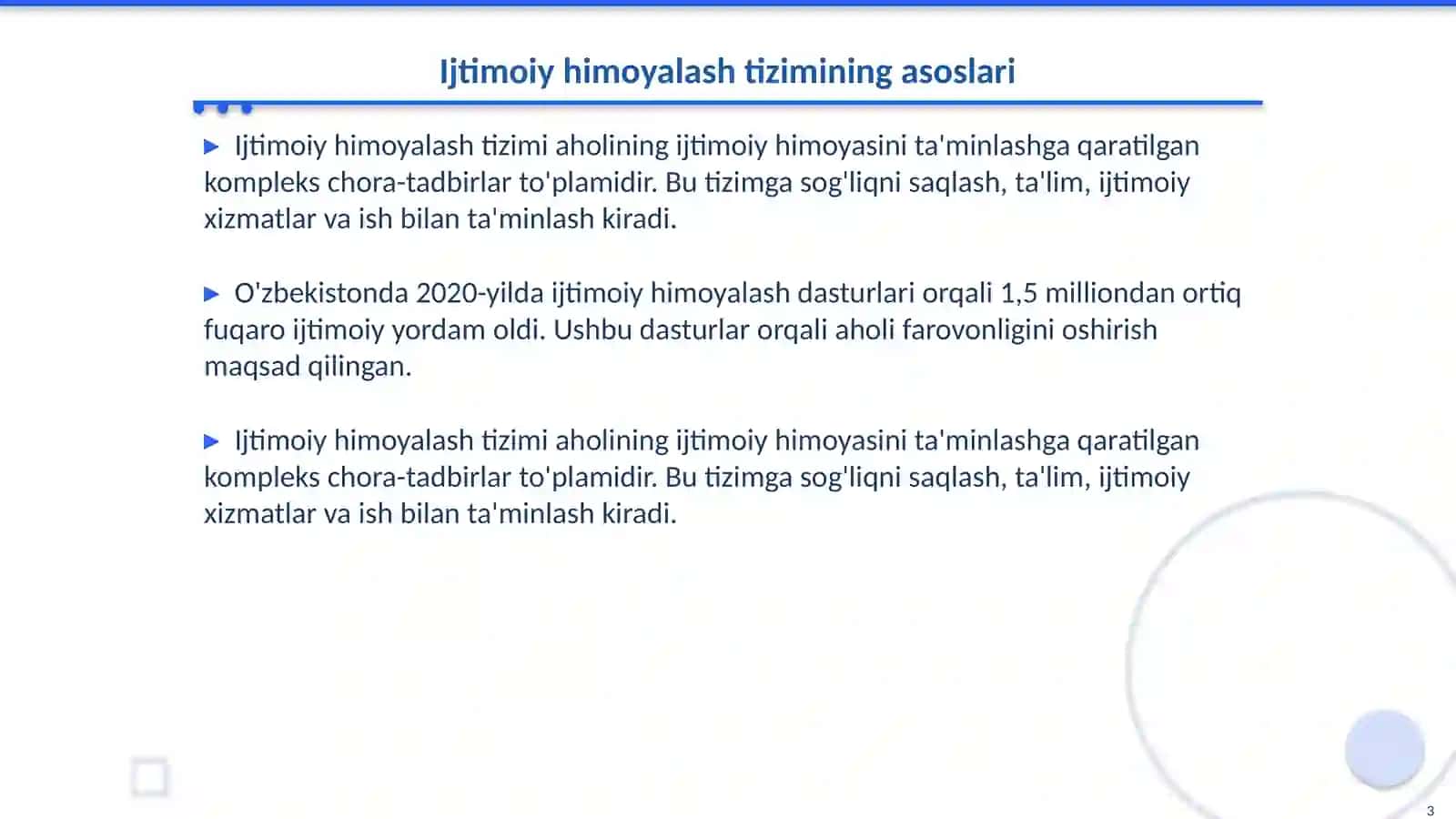 Aholini ijtimoiy himoyalash va millatlararo totuvlikning mustahkamlanishi 3
