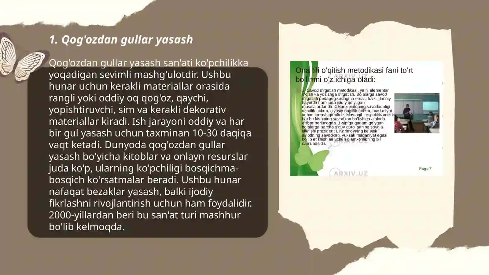 Boshlangʻich sinf texnologiya darslarida qoğozdan amaliy ishlarni tashkil etish metodikasi 3