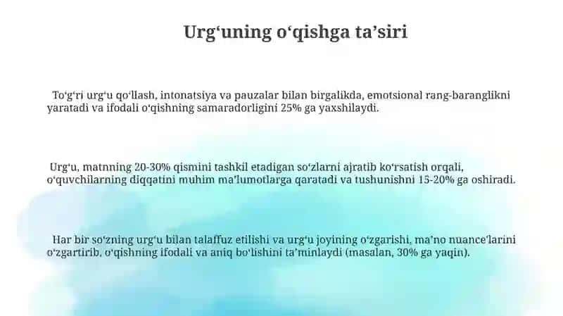 Urg'u va uning ifodali o'qishdagi ahamiyati 3