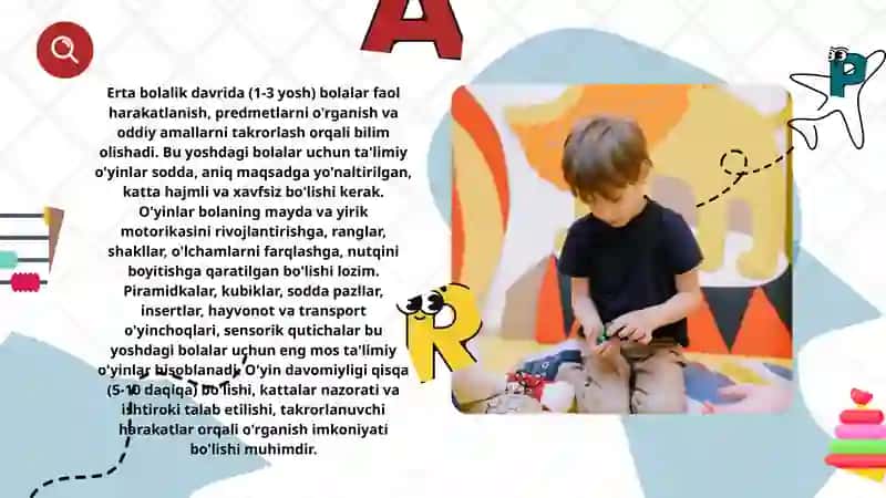 Maktabgacha yoshdagi bolalar uchun yosh gruhlari kesmida ta’limiy o’yinlar kartoteka 3