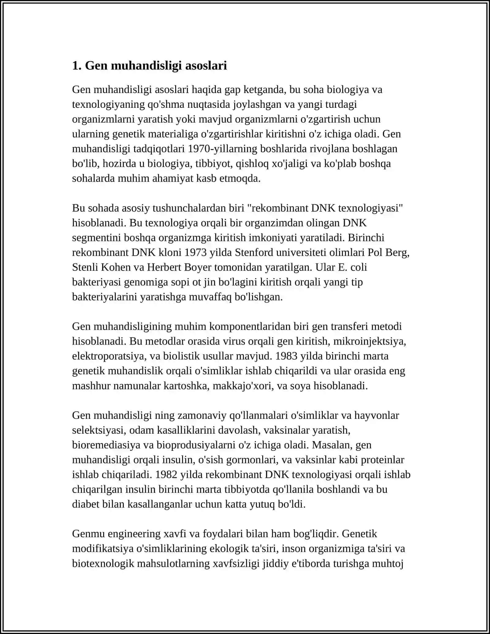 GEN MUHANDISLIK YORDAMIDA NOYOB OQSILLARNI SINTEZLASH 3