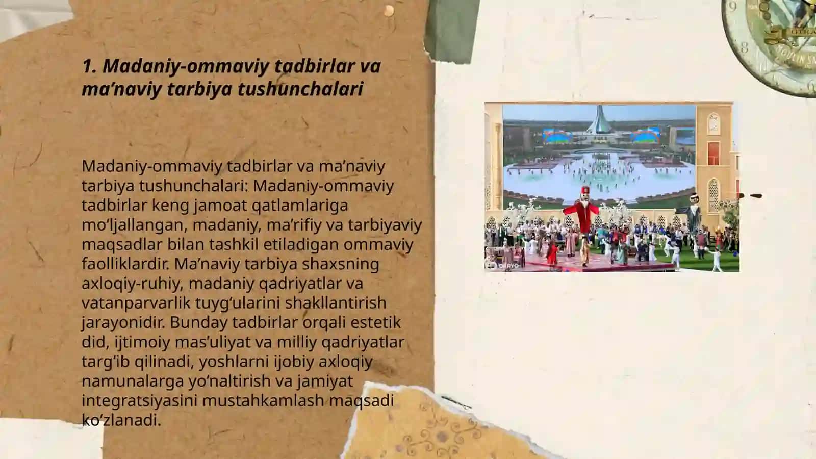 Madaniy-ommaviy tadbirlarning ma’naviy tarbiyadagi roli 3