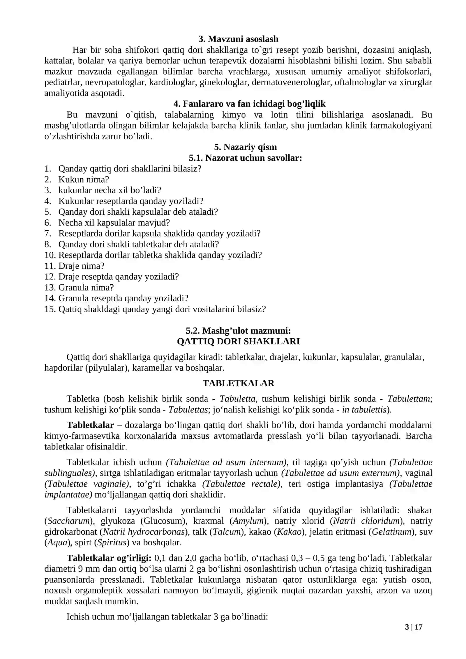 TABLETKA, KAPSULA,DRAJE, KUKUN, KARAMEL VA BOSHQA QATTIQ DORI VOSITALARIGA RETSEP YOZISH 3